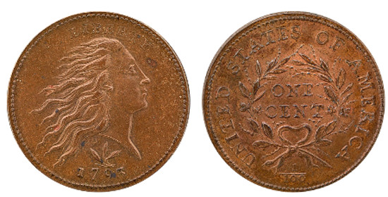 Flowing-Hair-Large-Cents-Value-Wreathe-Reverse